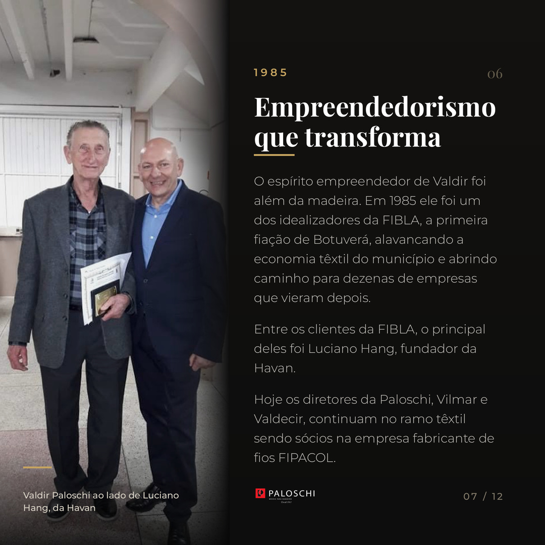 1985 — Empreendedorismo: Uma iniciativa que ajudou a transformar Botuverá